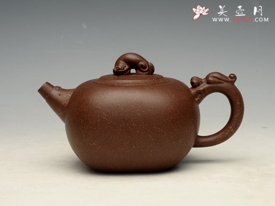 紫砂壶图片：神龙 泥料：金砂点 250cc - 宜兴紫砂壶网