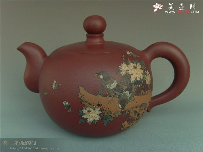 紫砂壶图片：国色春歌 - 宜兴紫砂壶网