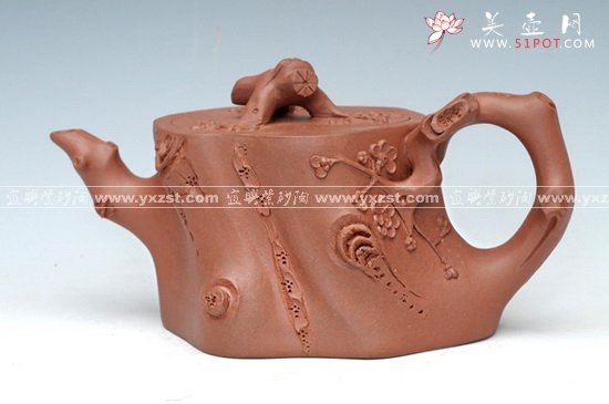 紫砂壶图片：中号梅桩 - 宜兴紫砂壶网