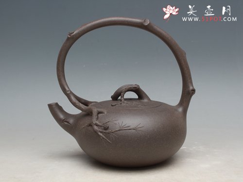 紫砂壶图片：松节提梁 - 宜兴紫砂壶网