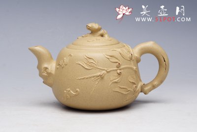 紫砂壶图片：五福寿桃 - 宜兴紫砂壶网