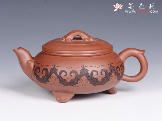 紫砂壶图片：如意纹壶 - 宜兴紫砂壶网