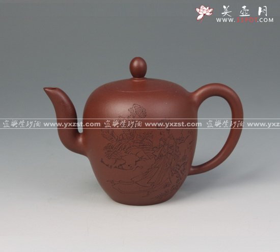 紫砂壶图片：四大美女_貂婵拜月 - 宜兴紫砂壶网