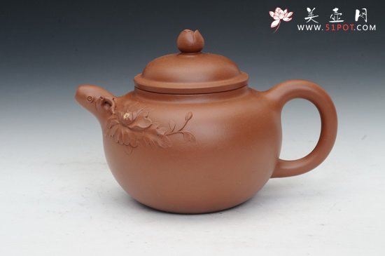 紫砂壶图片：牡丹 - 宜兴紫砂壶网