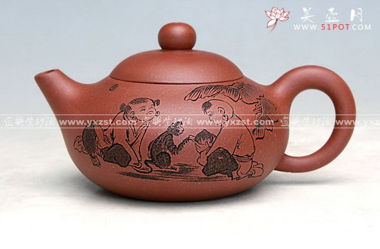 紫砂壶图片：扁西施 - 宜兴紫砂壶网
