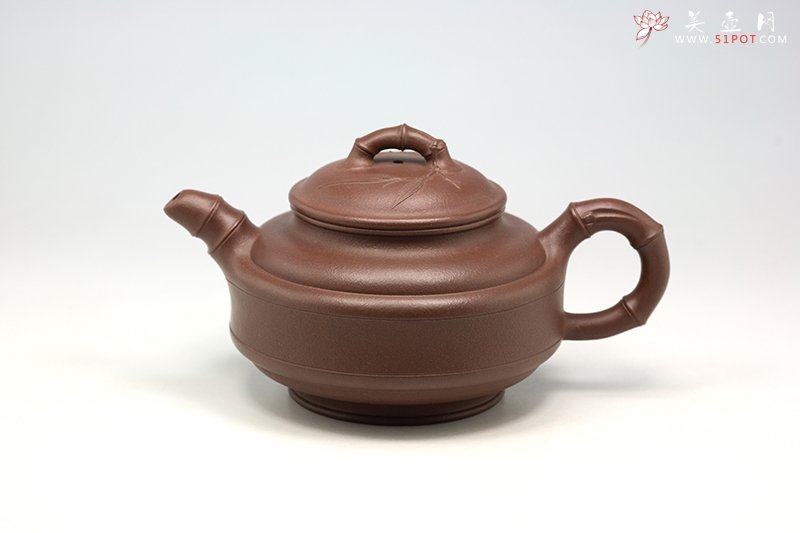紫砂壶图片：上双线竹鼓 - 宜兴紫砂壶网