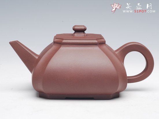 紫砂壶图片：抽角斗方 - 宜兴紫砂壶网