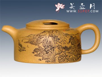 紫砂壶图片：牛盖莲子 - 宜兴紫砂壶网