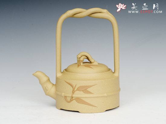 紫砂壶图片：千竹提梁 - 宜兴紫砂壶网