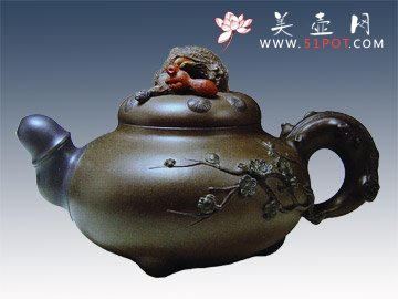 紫砂壶图片：松竹梅 - 宜兴紫砂壶网