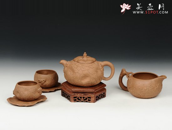 紫砂壶图片：供春套壶 - 宜兴紫砂壶网