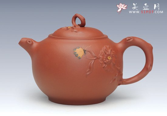 紫砂壶图片：花开富贵 - 宜兴紫砂壶网