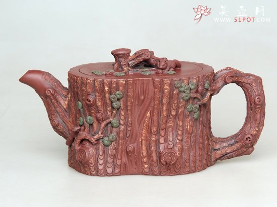 紫砂壶图片：孤松亭翠 - 宜兴紫砂壶网