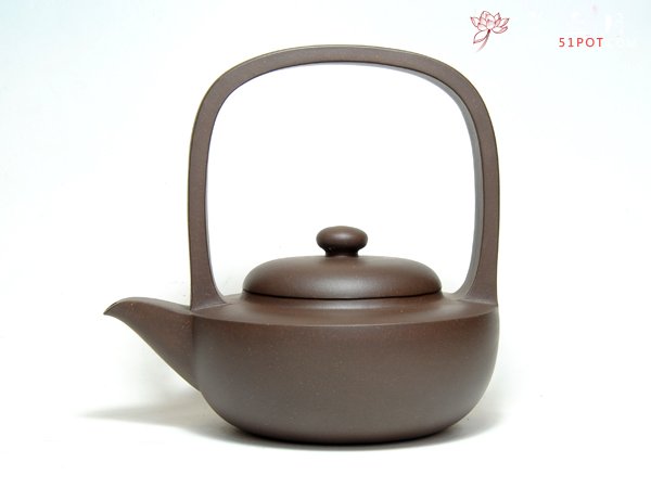 紫砂壶图片：碧玉提梁 - 宜兴紫砂壶网