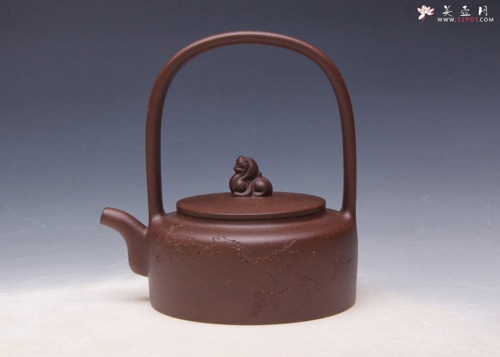 紫砂壶图片：玉柱提梁 - 宜兴紫砂壶网
