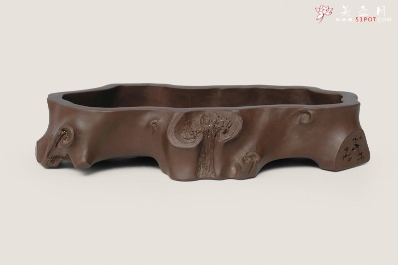 紫砂壶图片：梅桩盆 - 宜兴紫砂壶网