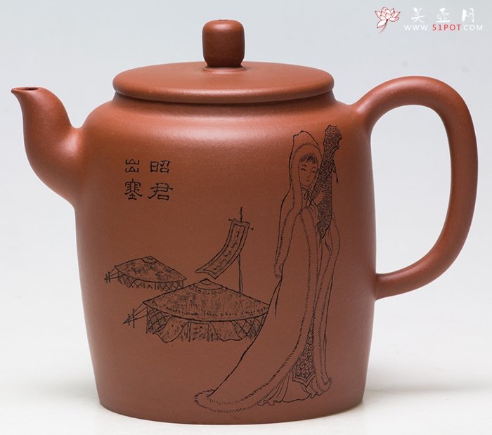 紫砂壶图片：四大美女昭君 - 宜兴紫砂壶网