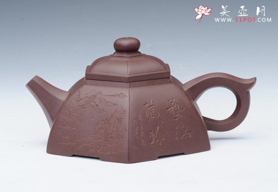 紫砂壶图片：斗顶六方 - 宜兴紫砂壶网