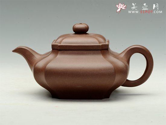紫砂壶图片：四方抽角 - 宜兴紫砂壶网