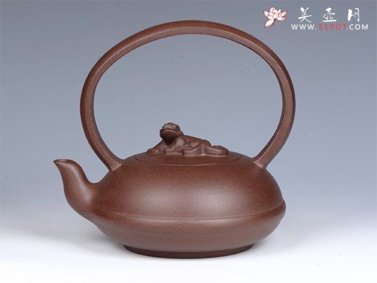 紫砂壶图片：- 提梁石狮 - - 宜兴紫砂壶网