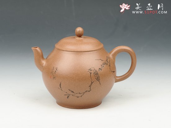 紫砂壶图片：陶意壶 260cc 原矿老段泥 - 宜兴紫砂壶网