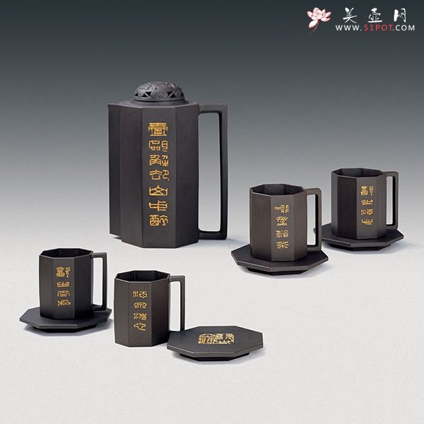 紫砂壶图片：八面来风茶具 - 宜兴紫砂壶网