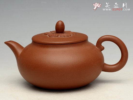 紫砂壶图片：平盖祥云 - 宜兴紫砂壶网