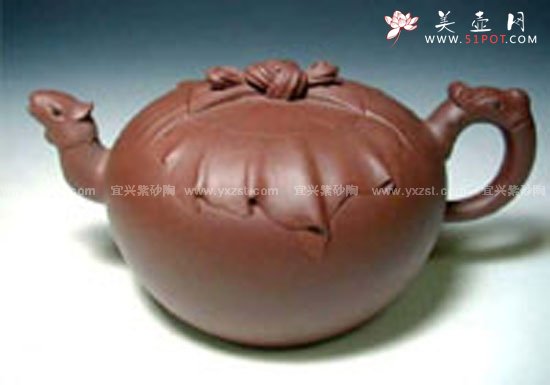 紫砂壶图片：龙凤包袱壶 - 宜兴紫砂壶网