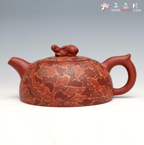 紫砂壶图片：绞泥半月 - 宜兴紫砂壶网