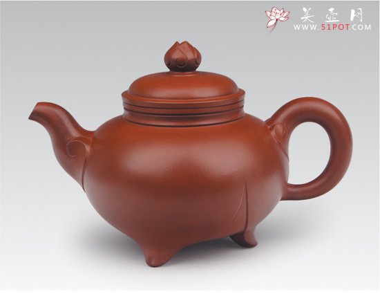 紫砂壶图片：三脚如意 - 宜兴紫砂壶网