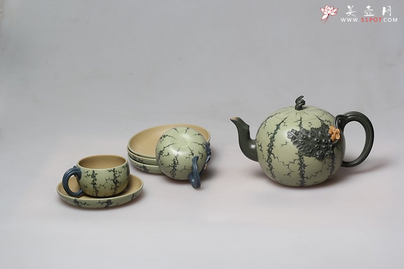 紫砂壶图片：西瓜套壶 - 宜兴紫砂壶网