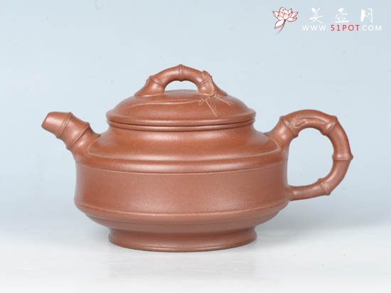 紫砂壶图片：双线竹鼓 - 宜兴紫砂壶网