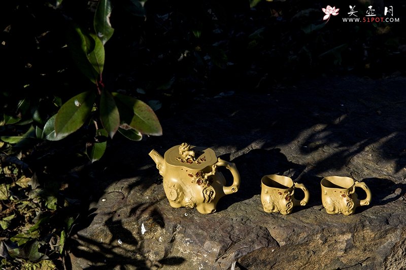 紫砂壶图片：素艳套组 - 宜兴紫砂壶网