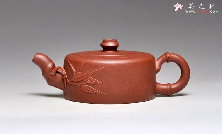 紫砂壶图片：《竹段》泥料：清水泥 容量：220cc - 宜兴紫砂壶网