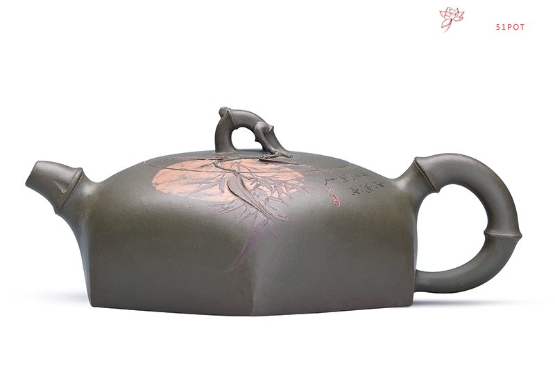 紫砂壶图片：田园系列-月下潇湘 - 宜兴紫砂壶网