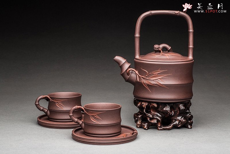 紫砂壶图片：鸿运竹段 - 宜兴紫砂壶网