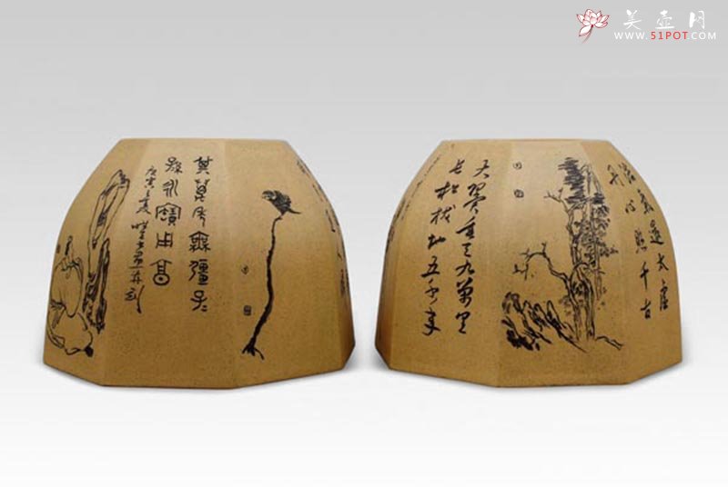 紫砂壶图片：方瓶 - 宜兴紫砂壶网