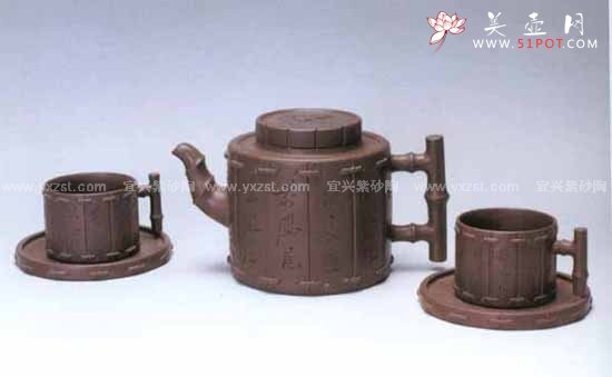 紫砂壶图片：柱础壶 - 宜兴紫砂壶网