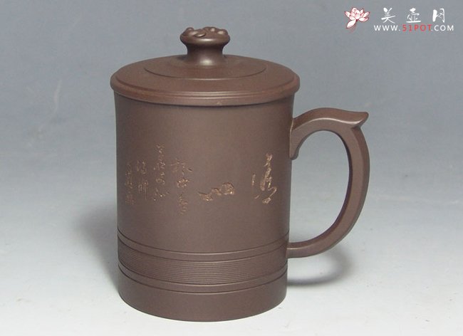 紫砂壶图片：线韵杯 450CC - 宜兴紫砂壶网