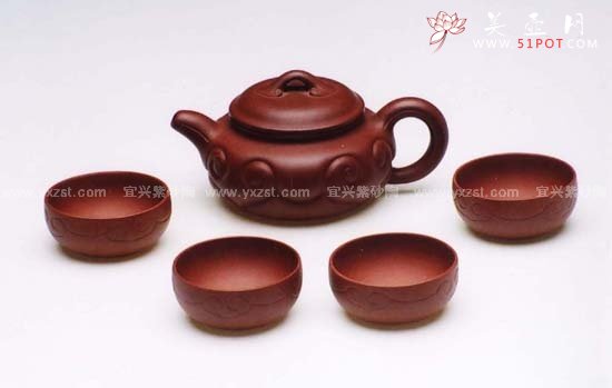 紫砂壶图片：仿古如意套壶 - 宜兴紫砂壶网