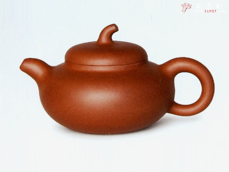 紫砂壶图片：扁茄段壶 - 宜兴紫砂壶网