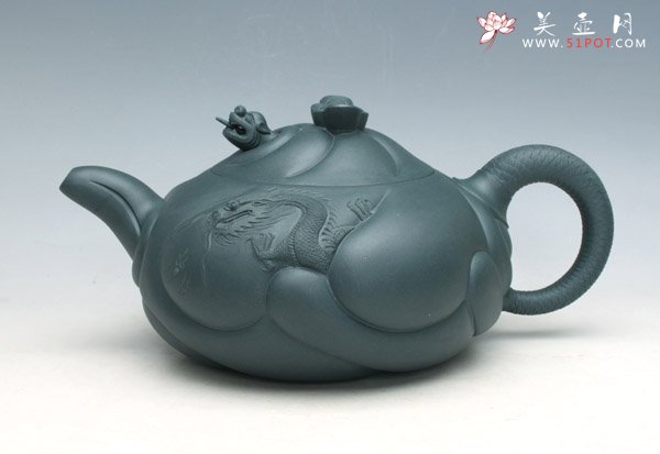 紫砂壶图片：鱼化龙 - 宜兴紫砂壶网