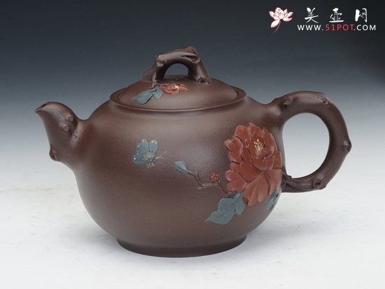 紫砂壶图片：蝶恋花 - 宜兴紫砂壶网