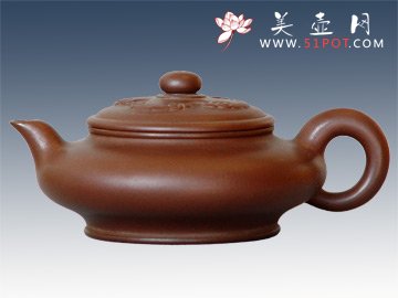 紫砂壶图片：如意水扁 - 宜兴紫砂壶网