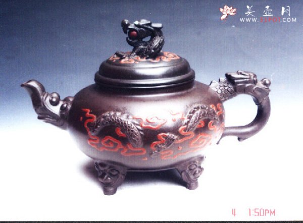 紫砂壶图片：九龙戏珠壶 - 宜兴紫砂壶网