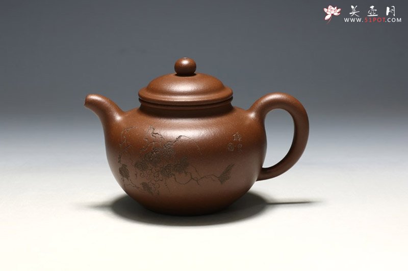 紫砂壶图片：仿古莲子壶 - 宜兴紫砂壶网