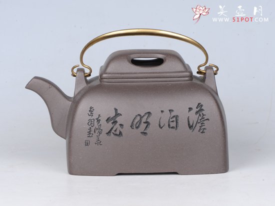 紫砂壶图片：牛盖提梁 - 宜兴紫砂壶网