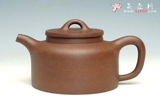 紫砂壶图片：全手工平盖莲子 - 宜兴紫砂壶网