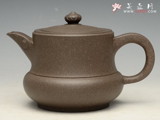紫砂壶图片：如意神灯 泥料：青灰泥  350cc - 宜兴紫砂壶网