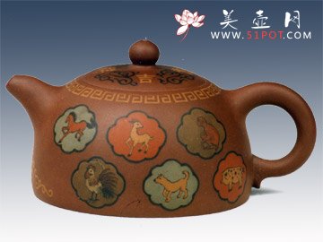 紫砂壶图片：十二生肖 - 宜兴紫砂壶网